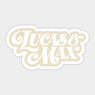 Lucas & Max (white) Sticker